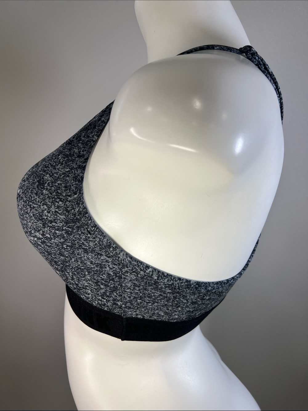 PINK Victoria's Secret Heathered Charcoal Ultimate Lightly Lines Sports Bra M - Picture 5 of 11